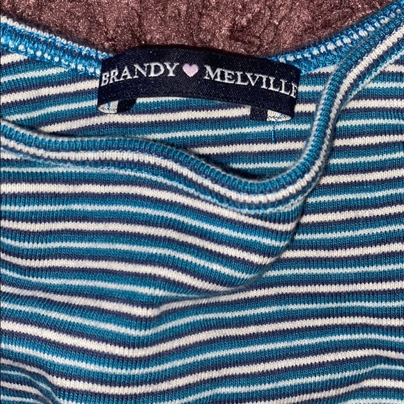 BLUE STRIPED BRANDY MELVILLE BODY CON DRESS - Picture 2 of 2